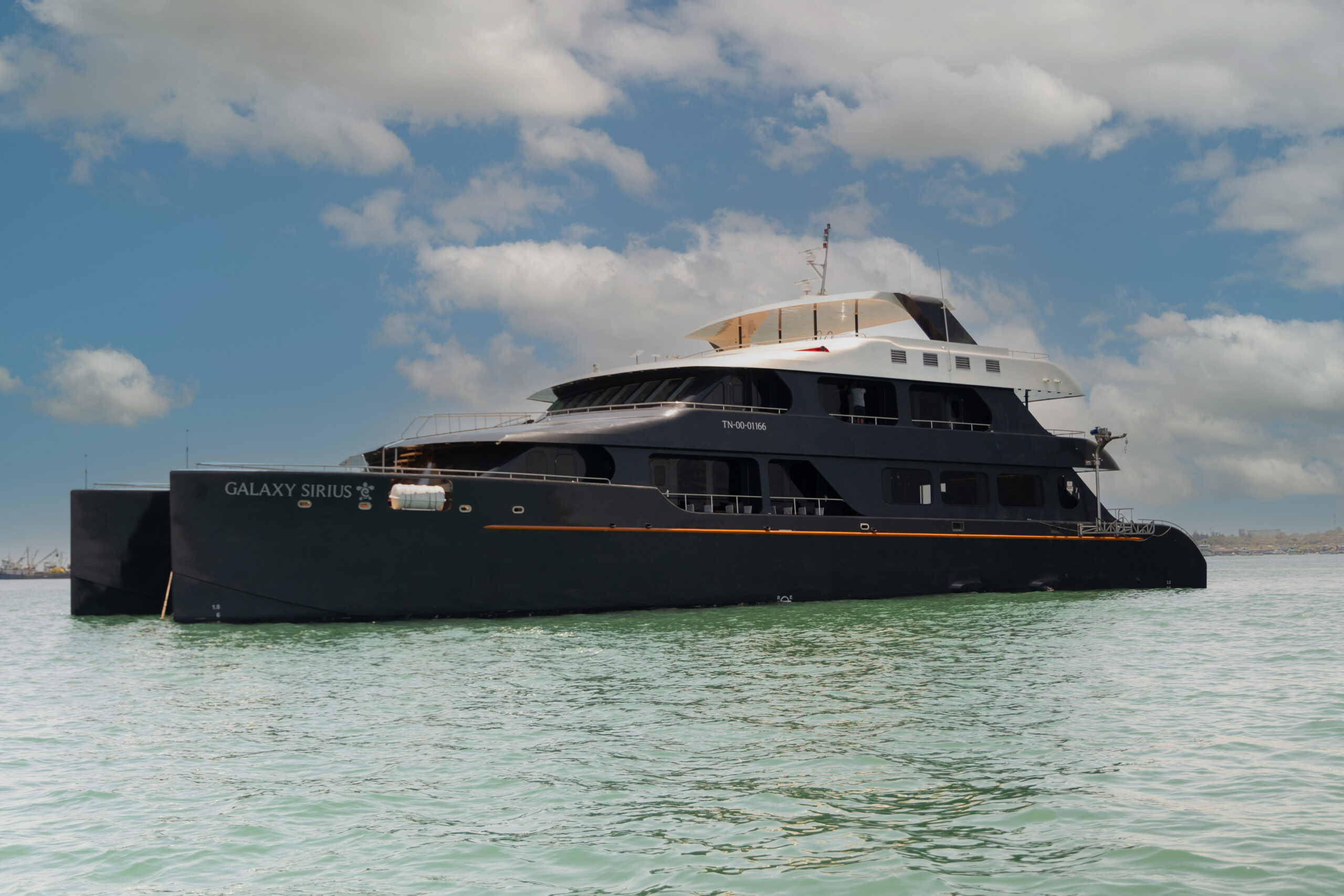 Galaxy Sirius Luxury Class Cruise Exterior of the Galaxy Sirius luxury cruise ship