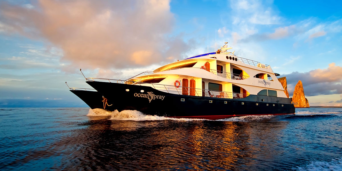 Ocean Spray Luxury Class Cruise Ocean Spray luxury catamaran cruising the Galapagos