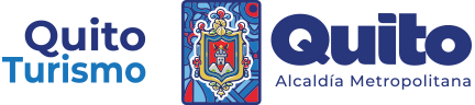 Institutional logo of the Metropolitan Municipality of Quito related to tourism