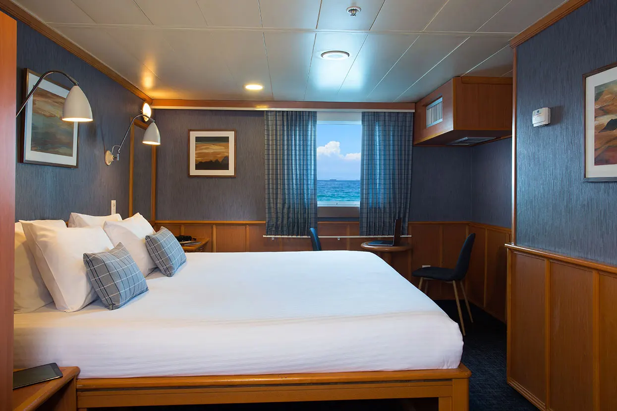 Isabela II Owner's Cabin Ownerโs cabin with elegant design on the Isabela II yacht