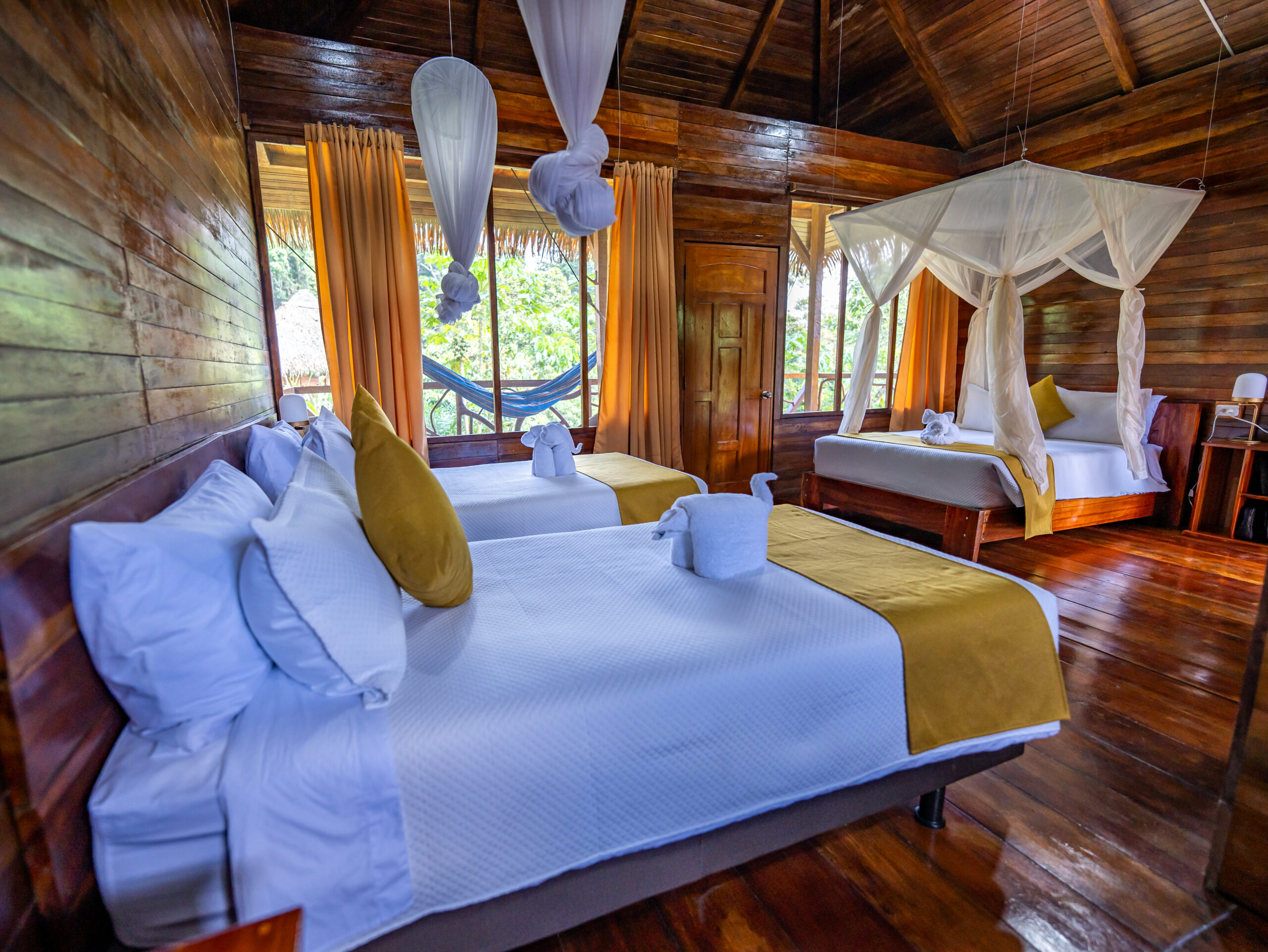 Lodge room in the Ecuadorian Amazon Equator-Expeditions Lodge room in the Ecuadorian Amazon