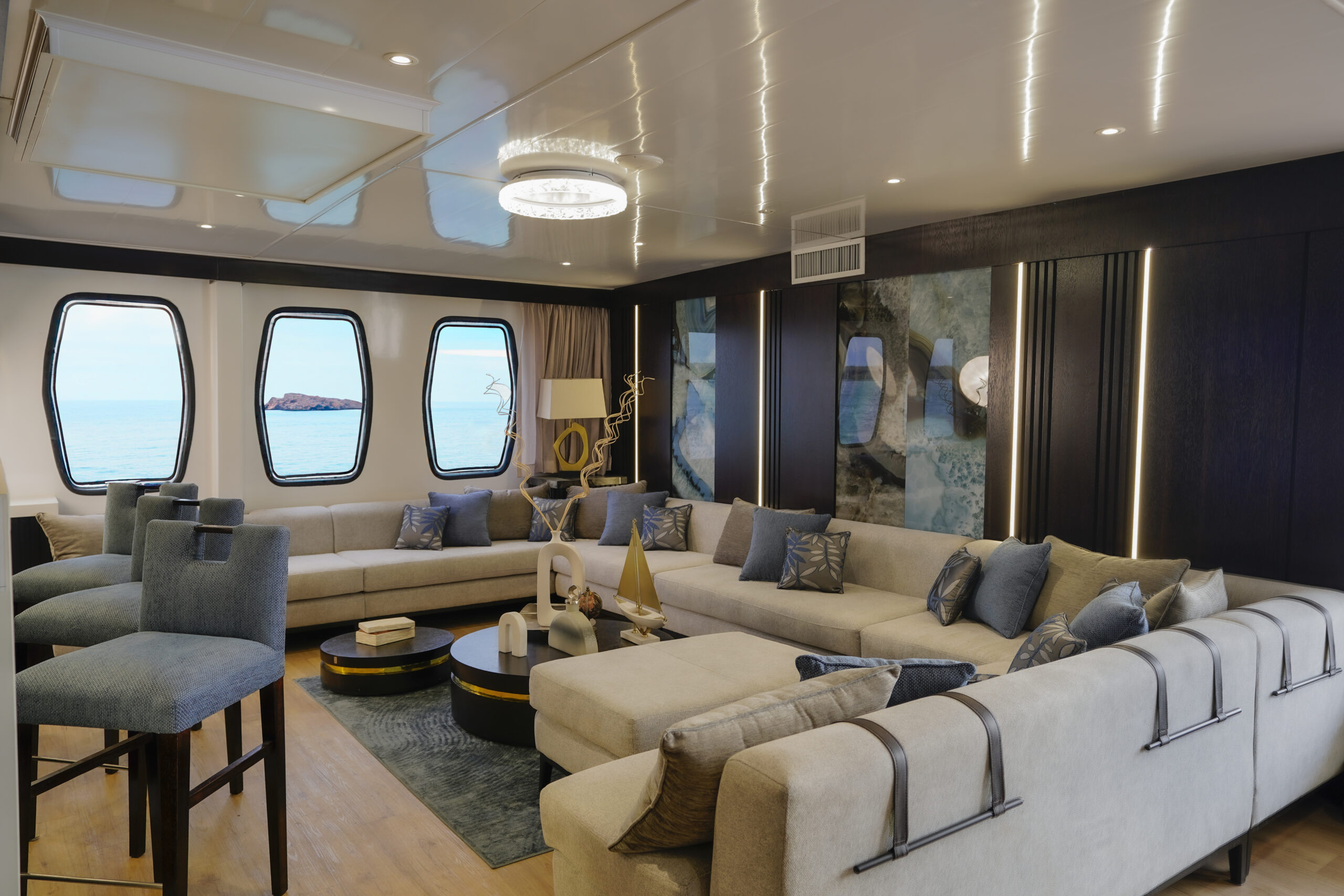 Alya Indoor Lounge Spacious indoor lounge area with elegant decor on the Alya