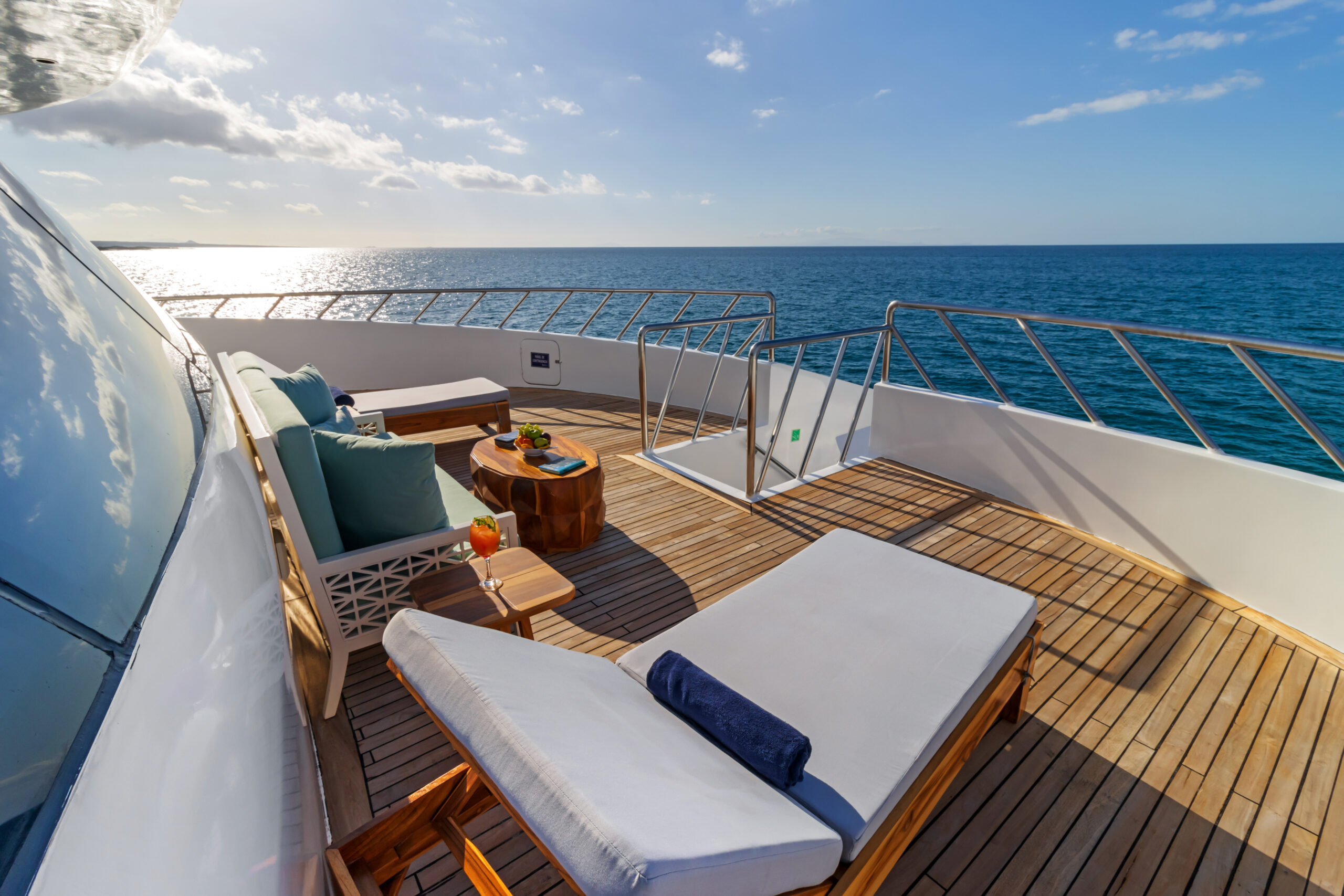 Lounge Area - Endemic Cruise Elegant lounge and social space on board the Endemic luxury cruise