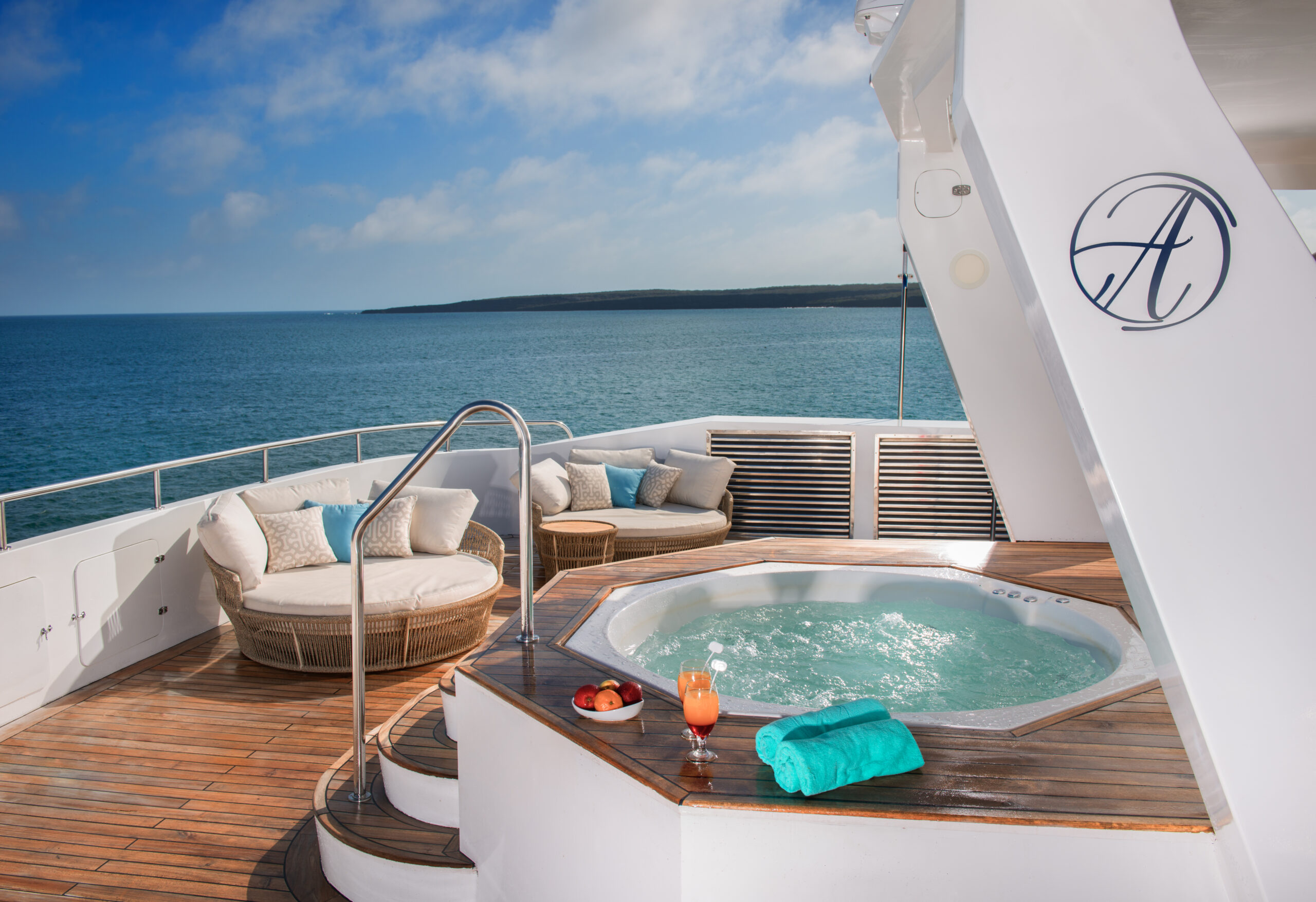 Alya Private Balcony Private balcony with ocean views aboard the Alya luxury yacht