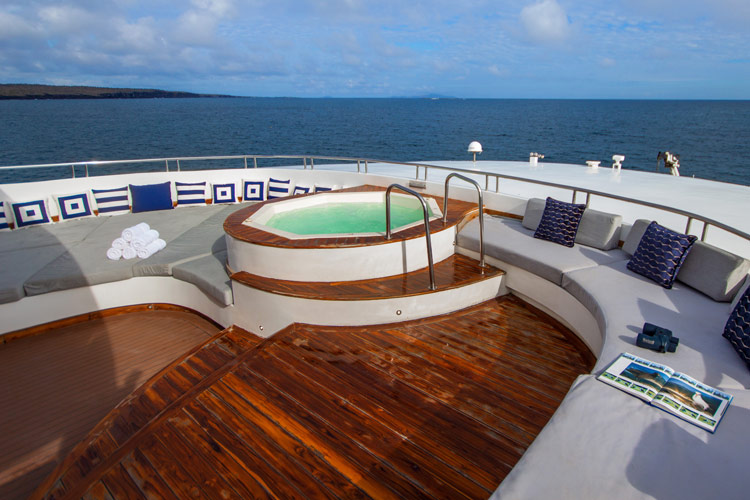 Infinity Cruise Jacuzzi Outdoor jacuzzi with ocean views aboard the Infinity luxury cruise