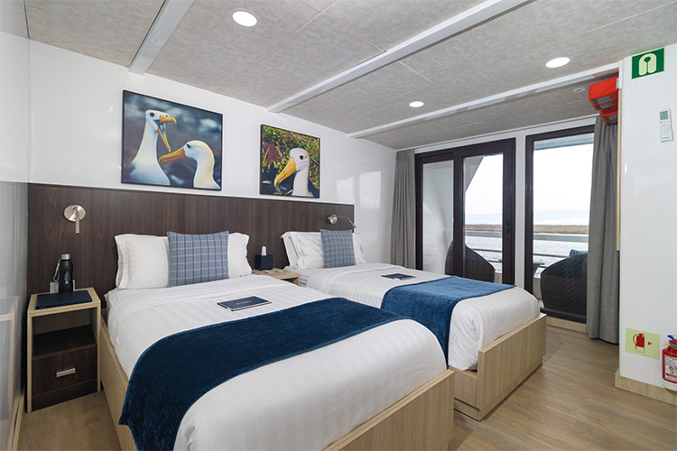 Natural Paradise Junior Suite Upper Deck Junior suite on the upper deck of Natural Paradise yacht