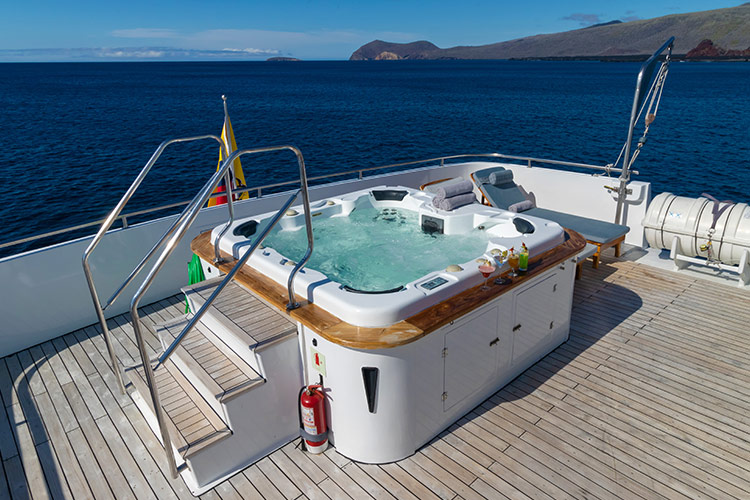 Natural Paradise Sundeck Lounge Sundeck lounge area on Natural Paradise yacht